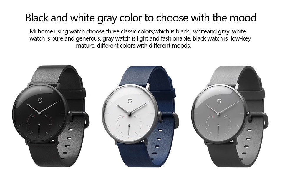 Xiaomi Mijia Smart Quartz Watch - Chytré hodinky elegantní ručičkové mi home app aplikace barvy černá modrá šédá